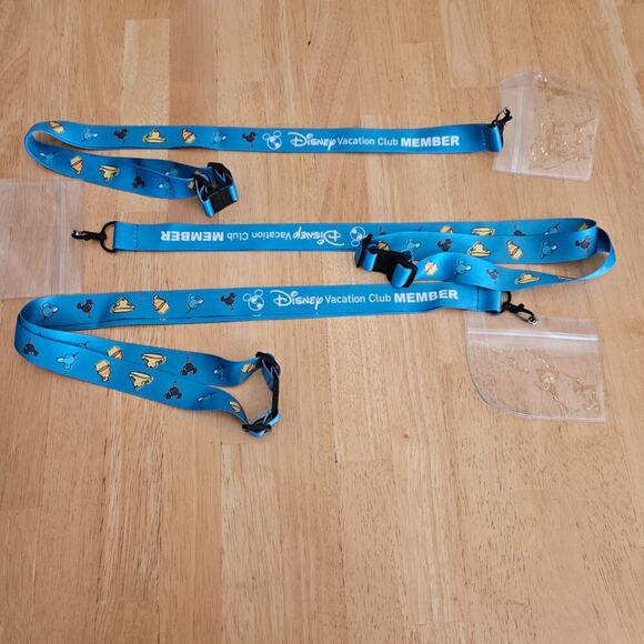 Disney Vacation Club DVC Snack Print Lanyard Set of 3 with ID holder - NWOT - Picture 1 of 8